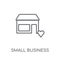 small business insurance linear icon. Modern outline small busin
