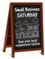 Small Business Sign, Sidewalk Folding Wood Easel