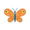 Small butterfly icon in flat style