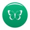 Small butterfly icon vector green