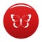 Small butterfly icon vector red