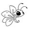 Small butterfly insect animal illustration cartoon coloring character
