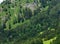 A small cable car on Tegelbergbahn is climbing the mountain Tegelberg in Bavaria, close to the Neuschwanstein castle