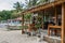 Small cafe at tropical beach in Bali