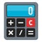 Small Calculator Flat Icon Isolated on White