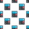 Small Calculator Icon Seamless Pattern