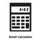 Small calculator icon vector isolated on white background, logo