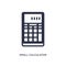 small calculator icon on white background. Simple element illustration from education concept