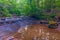 Small cascading waterfall on Deer LIck Creek.Cuyahoga National park.Ohio.USA