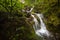 A small cascading waterfall in the mountains. Shevelev.