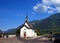 small Catholic church in the resort town of Dimaro in the Brenta Dolomites in South Tyrol,