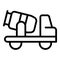 Small cement mixer icon outline vector. Car game lorry