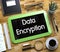 Small Chalkboard with Data Encryption. 3D.