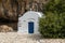 A small chapel by the Arkoudiotissa Cave, Antiparos island, Greece
