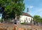 Small chapel with cemetary near village Esch-sur-Sure in the Ardennes of Luxembourg