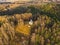 A small chapel on a hill in the middle of the forest. Chapel of Saint Michael the Archangel in Blizne - Poland