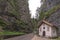 Small chapel in the mountain gorge