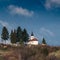 Small chapel with trees