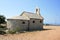 Small chapel on viewpoint Kamenjak, Lake Vrana near Zadar, Croatia