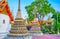 The small chedis in Wat pho temple in Bangkok, Thailand