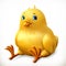 Small chicken. vector icon