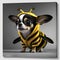A small chihuahua dressed as a bumblebee, buzzing around with tiny wings and antennae3
