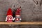 Small Children Christmas Winter Puppet Figures Red Grey Nordic