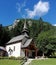A small church. Braies Lake Trentino Alto Adige Dolomites