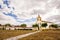 Small church in the Portuguese village of Flor Da Rosa