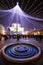 A small circular shaped fountain in Victory Square in Timis