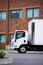 Small class engine semi truck delivery vehicle cargo transportat