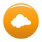 Small cloud icon orange