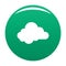 Small cloud icon vector green