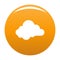 Small cloud icon vector orange