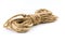 Small coiled rope on white.