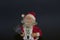 Small colorful glowing santa claus