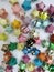 Small colorful origami lucky stars background