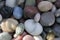 Small colorful pebbles background, simplicity, daylight, stones