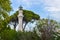 Small communications tower among trees in Rome