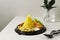 Small Cone Shaped Yellow Rice Or Tumpeng Mini Nasi Kuning. Indonesian Festive Food for Indoneia Independence Day