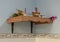 Small corner shelf with prayer urn in the kitchen, Mayor`s house in Phong Nam, Vietnam