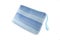 Small cosmetic bag with zipper on white background.