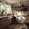 Small Cottage Kitchen. AI Generated