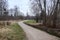 Small countryside walking, hiking tourism path, located in Latvia city KuldÄ«ga