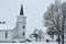 Small County Church with Steeple