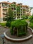 Small courtyard with beautiful gazebo