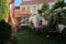 Small courtyard of family house in centre of ÄŒeskÃ© BudÄ›jovice, South Bohemia