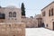 Small courtyard near the exit from the Room of the Last Supper in Jerusalem, Israel.