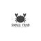 Small crab food logo design icon illustration