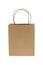 Small craft paper bag isolated over white
